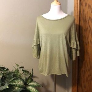 Ruffled sleeved shirt